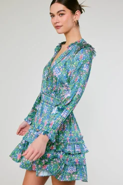 Hot Ruffled Surplice Floral Mini Dress Women Mini Dresses