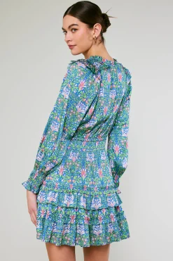 Hot Ruffled Surplice Floral Mini Dress Women Mini Dresses