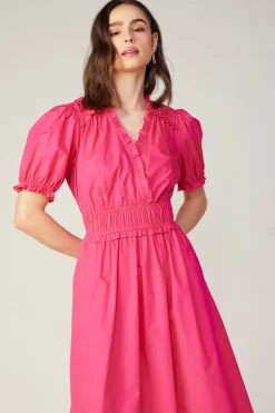 Sale Ruffled Surplice Midi Dress Women Midi Dresses