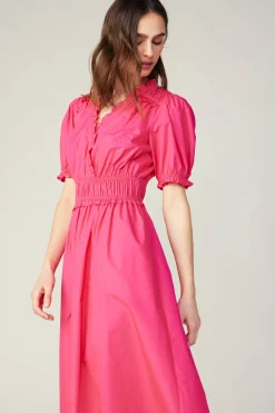 Sale Ruffled Surplice Midi Dress Women Midi Dresses