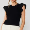 Outlet Ruffled Sweater Knit Tank Women Knitwear | Sleeveless Tops