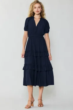 Hot Ruffled Tiered Maxi Dress Women Maxi Dresses