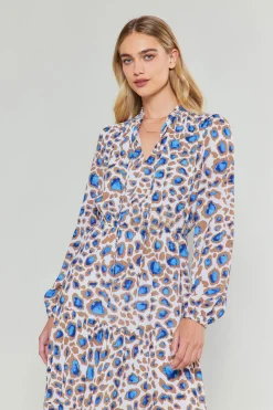 Clearance Sapphire Cenote Print Maxi Dress Women Maxi Dresses