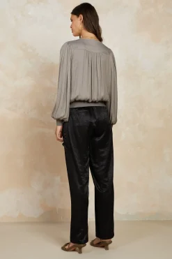 Online Satin Straight Leg Pants Women Pants