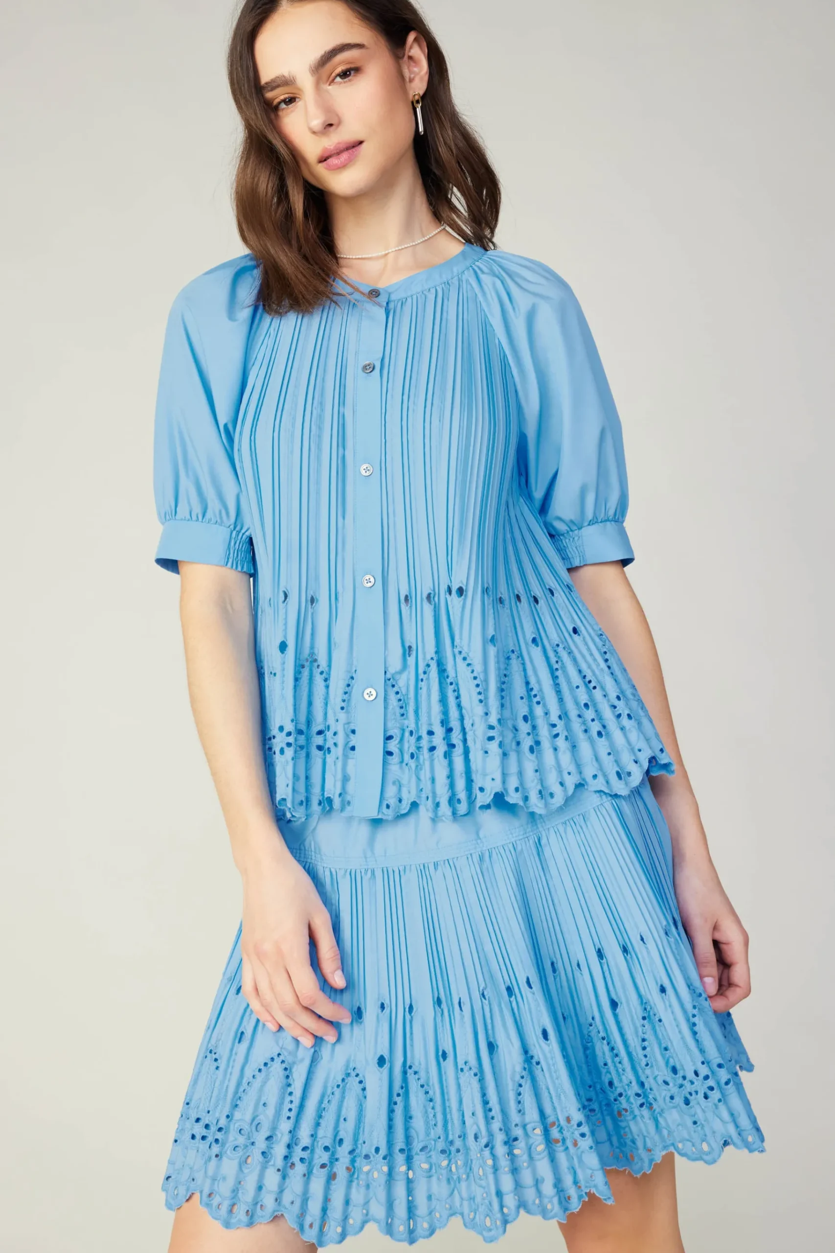 Best Scallop Eyelet Skirt Women Skirts
