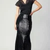 Sale Sequin Flared Skirt Women Skirts