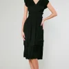 Online Sereia Pleated Midi Dress Women Midi Dresses