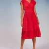 Best Sereia Pleated Midi Dress Women Midi Dresses