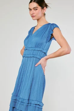 Sale Sereia Pleated Midi Dress Women Midi Dresses