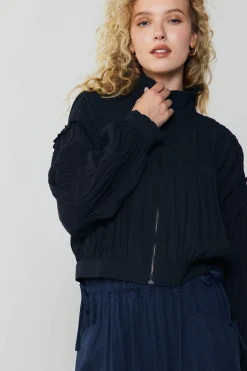 Online Shirred Sleeve Jacket Women Coats & Jackets