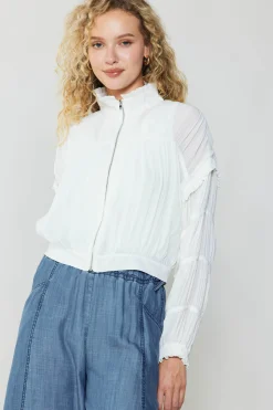 New Shirred Sleeve Jacket Women Coats & Jackets
