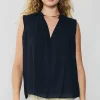 Discount Shirred Sleeveless Top Women Sleeveless Tops