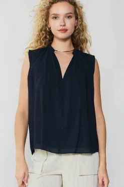 Discount Shirred Sleeveless Top Women Sleeveless Tops