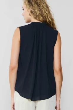Discount Shirred Sleeveless Top Women Sleeveless Tops