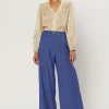 Sale Shirred Wide Leg Pants Women Pants