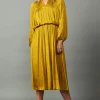 New Shirred Yoke Maxi Dress Women Maxi Dresses