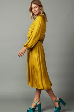 New Shirred Yoke Maxi Dress Women Maxi Dresses