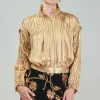 Best Shirred Zip Up Jacket Women Coats & Jackets