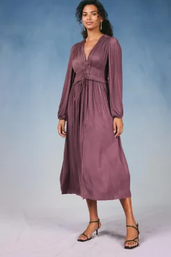 Hot Sidonie Pleated Maxi Dress Women Maxi Dresses