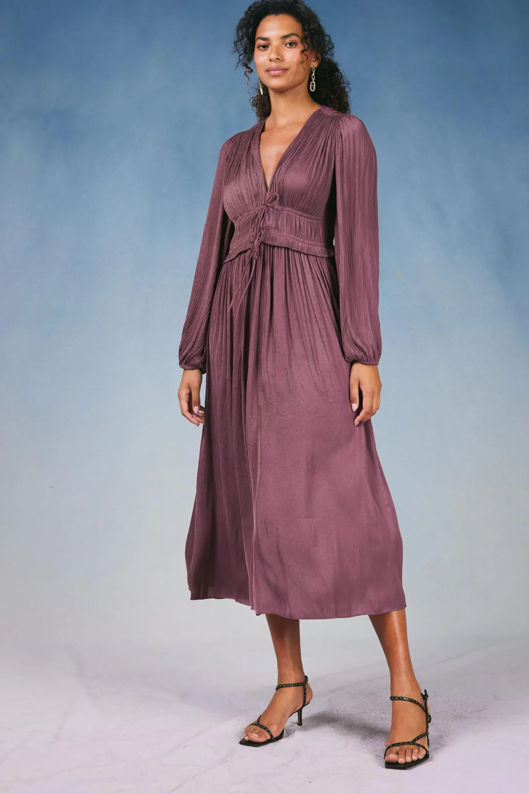 Hot Sidonie Pleated Maxi Dress Women Maxi Dresses