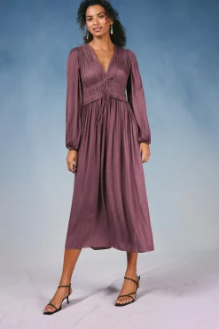 Hot Sidonie Pleated Maxi Dress Women Maxi Dresses