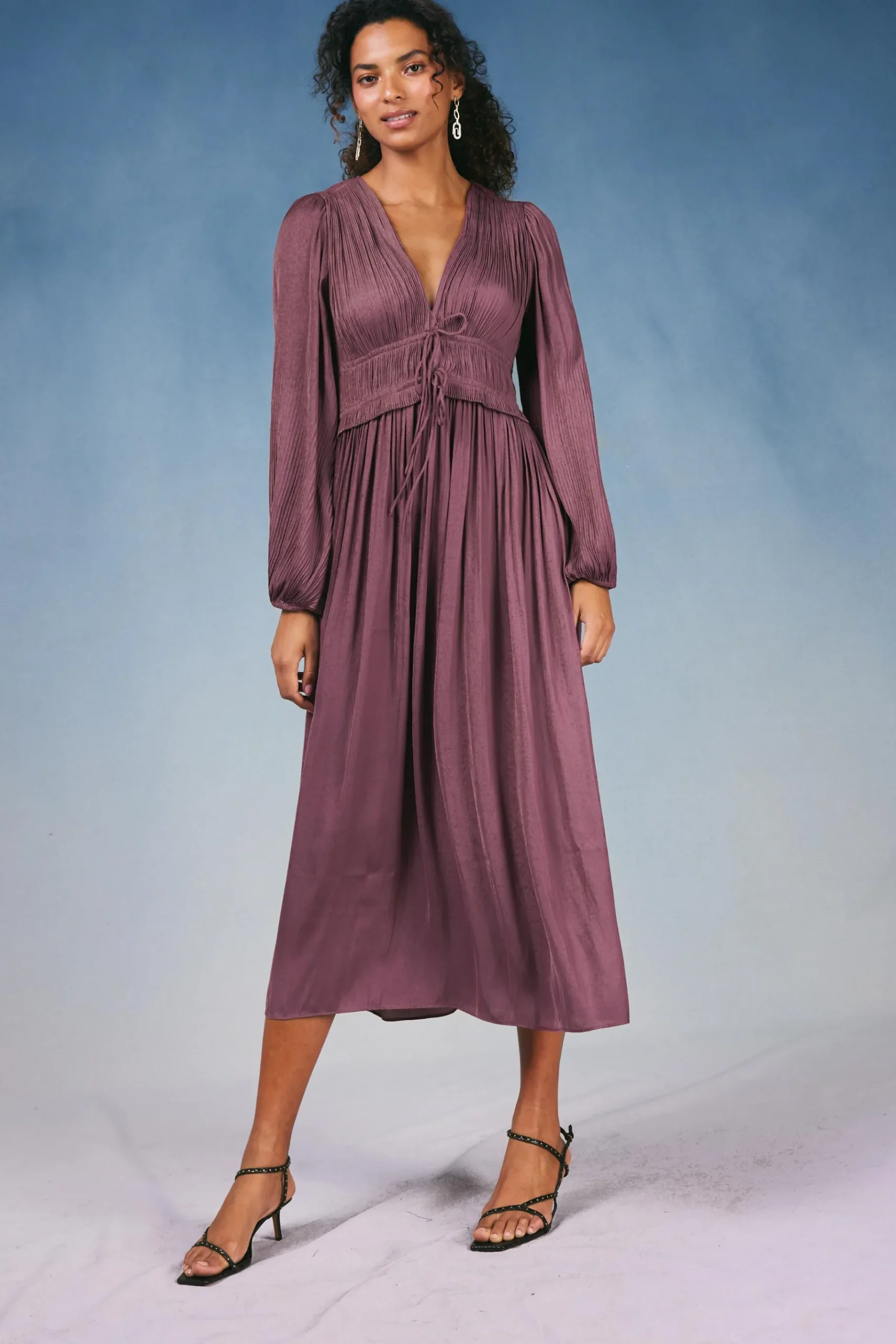 Hot Sidonie Pleated Maxi Dress Women Maxi Dresses