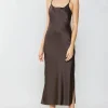 Sale Silk Bias Midi Dress Women Midi Dresses