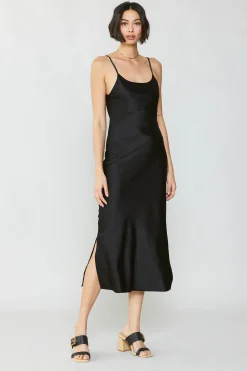 Online Silk Bias Midi Dress Women Midi Dresses