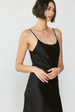 Online Silk Bias Midi Dress Women Midi Dresses