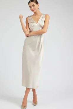 Sale Silk Sweetheart Maxi Dress Women Maxi Dresses