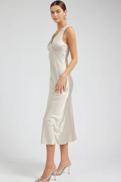 Sale Silk Sweetheart Maxi Dress Women Maxi Dresses