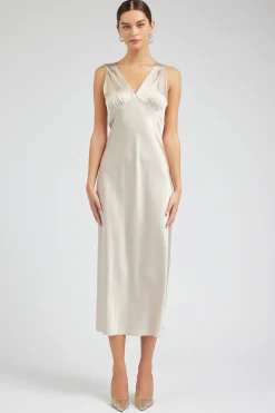 Sale Silk Sweetheart Maxi Dress Women Maxi Dresses