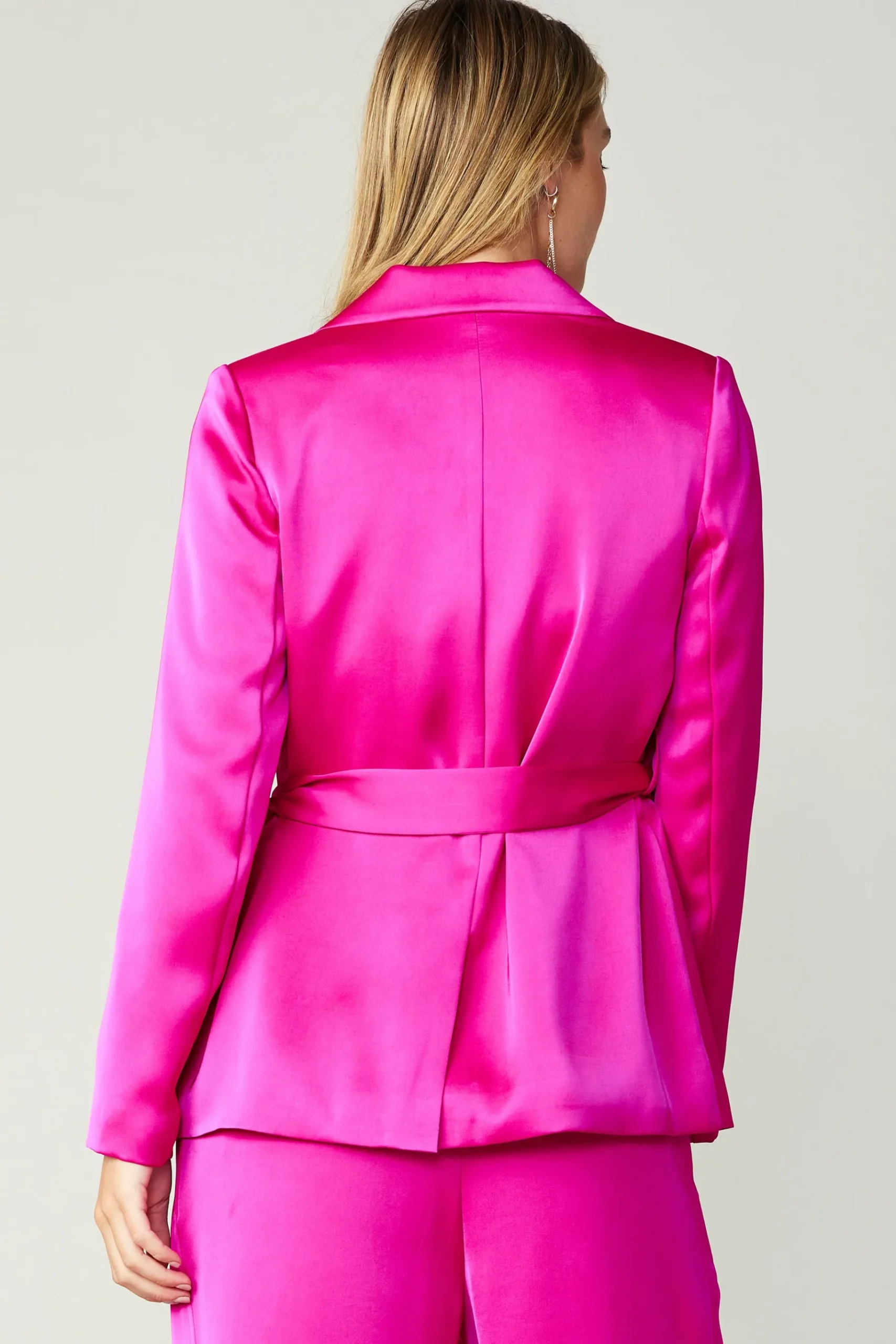 New Silky Belted Blazer Women Coats & Jackets