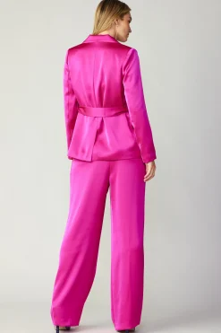 New Silky Belted Blazer Women Coats & Jackets