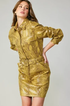 Best Snakeskin Shirt Dress Women Coats & Jackets