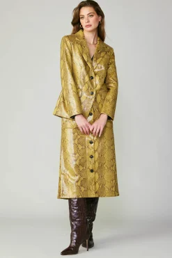 Outlet Snakeskin Welt Pocket Blazer Women Coats & Jackets