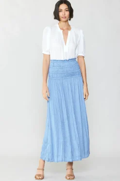 Online Soft Crinkle Maxi Skirt Women Skirts