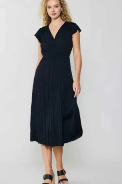 Online Sophia Flutter Sleeve Midi Dress Women Midi Dresses