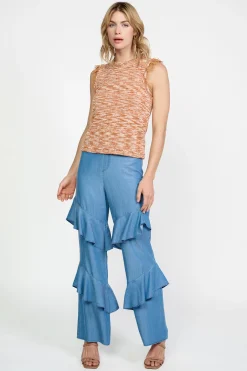 Clearance Space Dyed Sweater Tank Women Sleeveless Tops | Sweaters