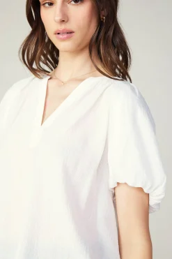 New Split Neckline Top Women Short Sleeve Tops