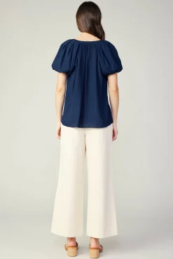 Sale Split Neckline Top Women Short Sleeve Tops