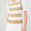Best Striped Sweater Top Women Knitwear | Short Sleeve Tops
