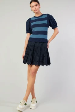 Clearance Striped Sweater Top Women Knitwear | Short Sleeve Tops