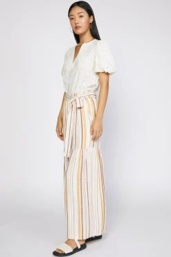 Sale Striped Wide Leg Pant Women Pants