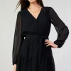 Hot Surplice Mini Dress Women Mini Dresses