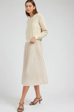 Outlet Sweater & Pleated Dress Set Women Knitwear