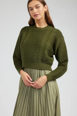 Online Sweater & Pleated Dress Set Women Knitwear