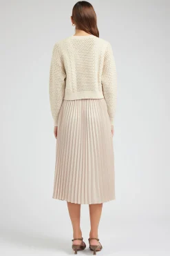 Outlet Sweater & Pleated Dress Set Women Knitwear