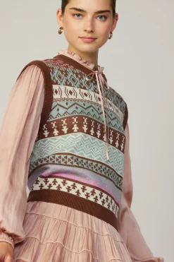Clearance Sweater Vest Blouse Women Long Sleeve Tops | Sweaters