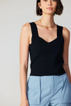 Outlet Sweetheart Knit Tank Top Women Sleeveless Tops | Sweaters